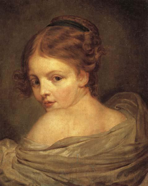 Jean Baptiste Greuze Young Woman Seen from the Back Spain oil painting art